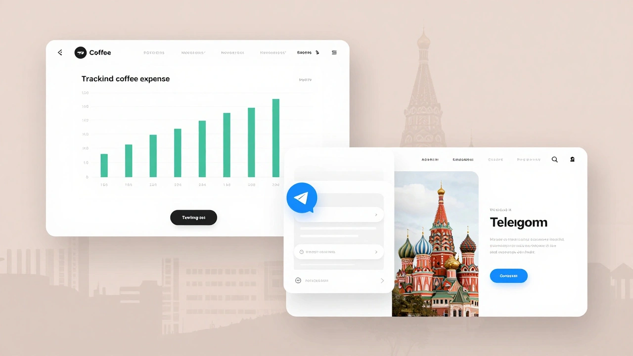Три интерфейса проектов: приложение для учёта расходов, Telegram-бот и сайт фотографа — в стиле плоской графики.