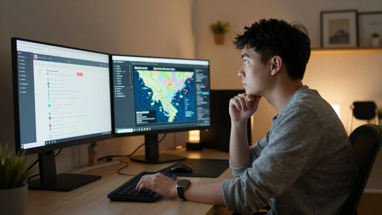 IT-специалист за работой с профилями Stack Overflow и карьерным планом