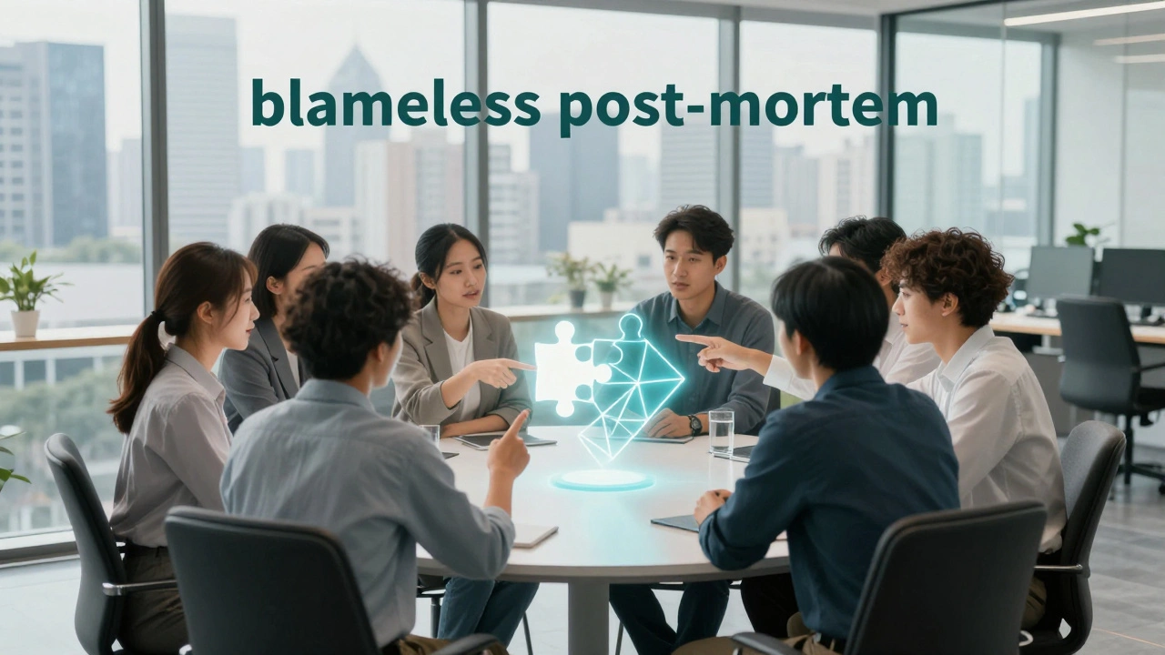 Команда IT-специалистов совместно обсуждает решение проблемы в современной офисной обстановке