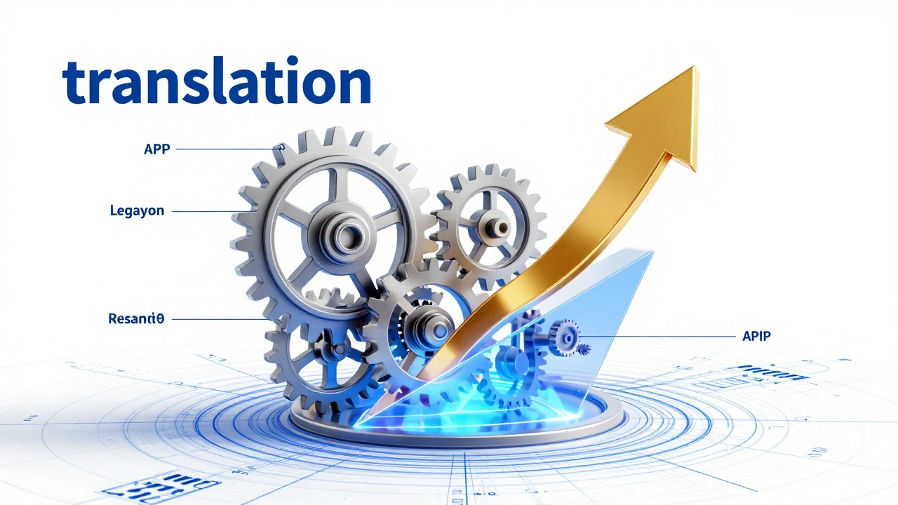 Концептуальная иллюстрация превращения технического кода в бизнес-прибыль