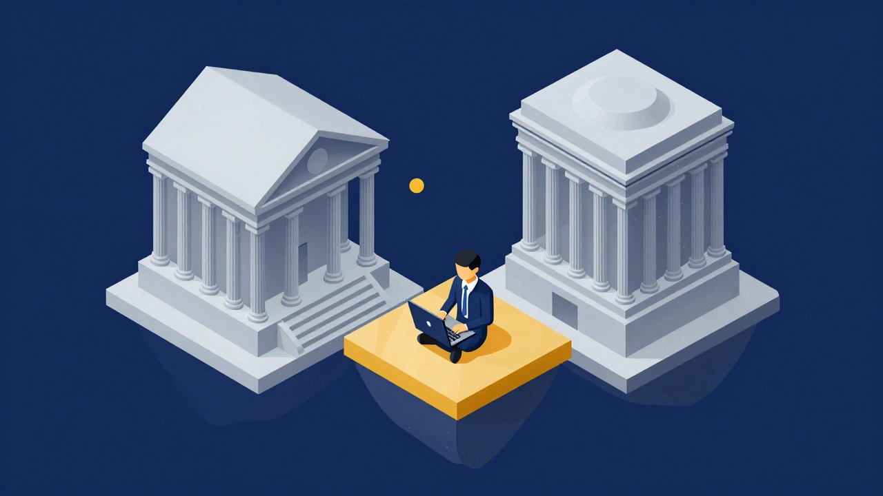 Концептуальная иллюстрация столкновения двух правовых систем