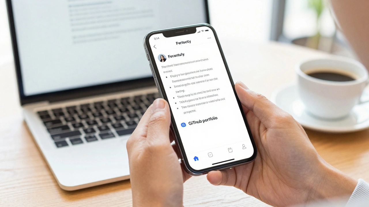 Пример профессионального сообщения рекрутеру в мессенджере со ссылкой на портфолио
