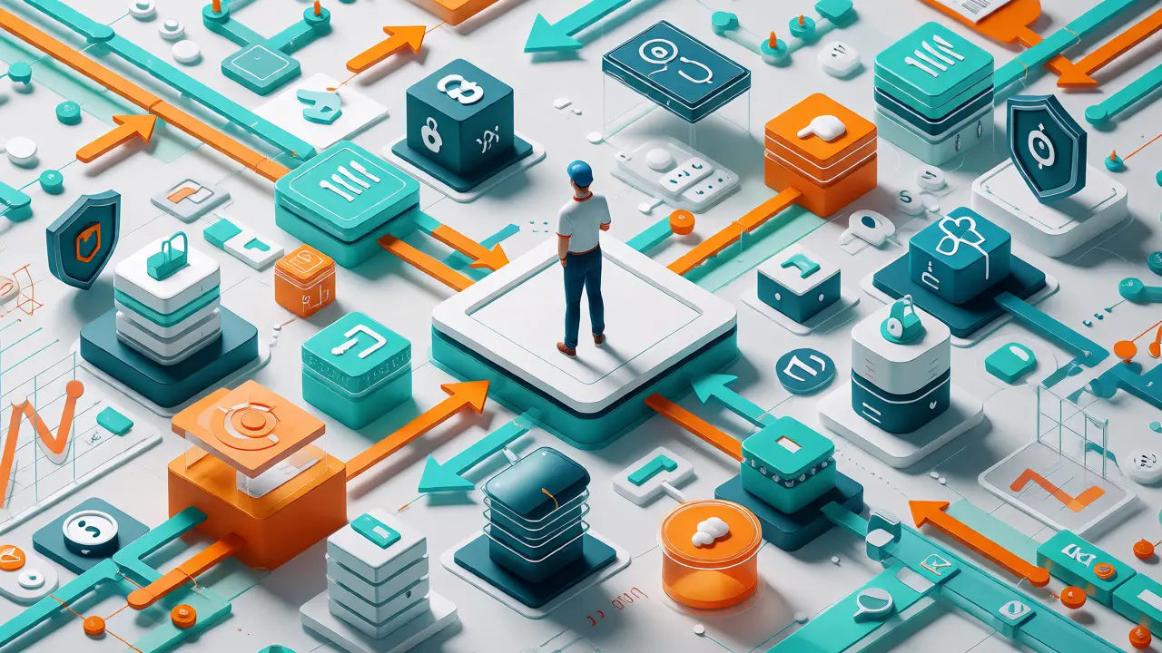 Изометрическая схема работы Cloud Engineer с инструментами автоматизации